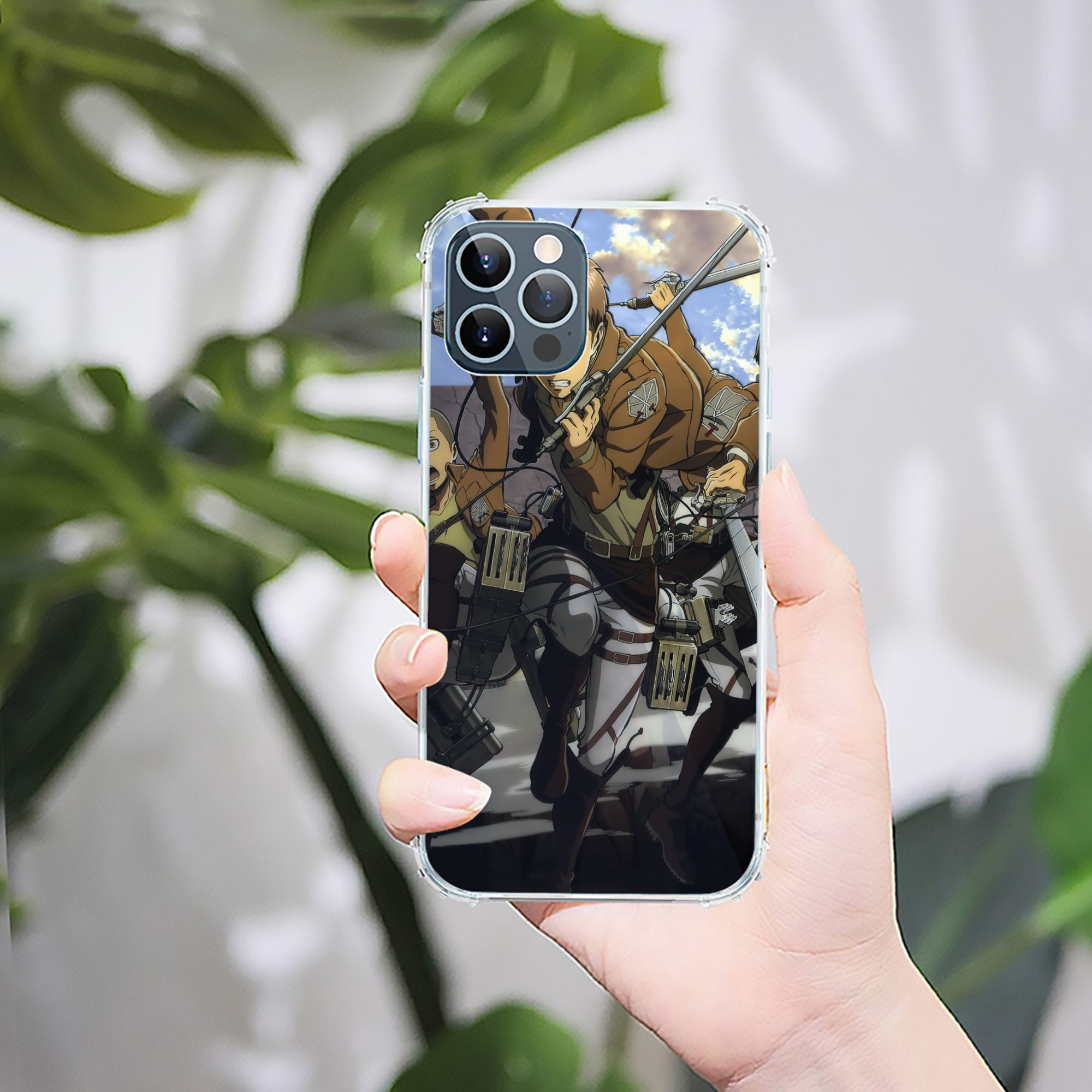 （画像用） 進撃の巨人 Attack on Titan 【iPhone 12シリーズ対応】透明スマホケース（クリアソフトケース）